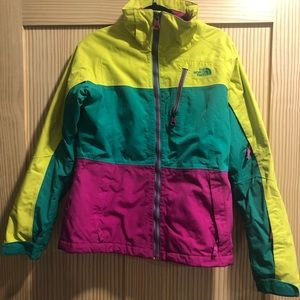 Multicolor warm north face jacket